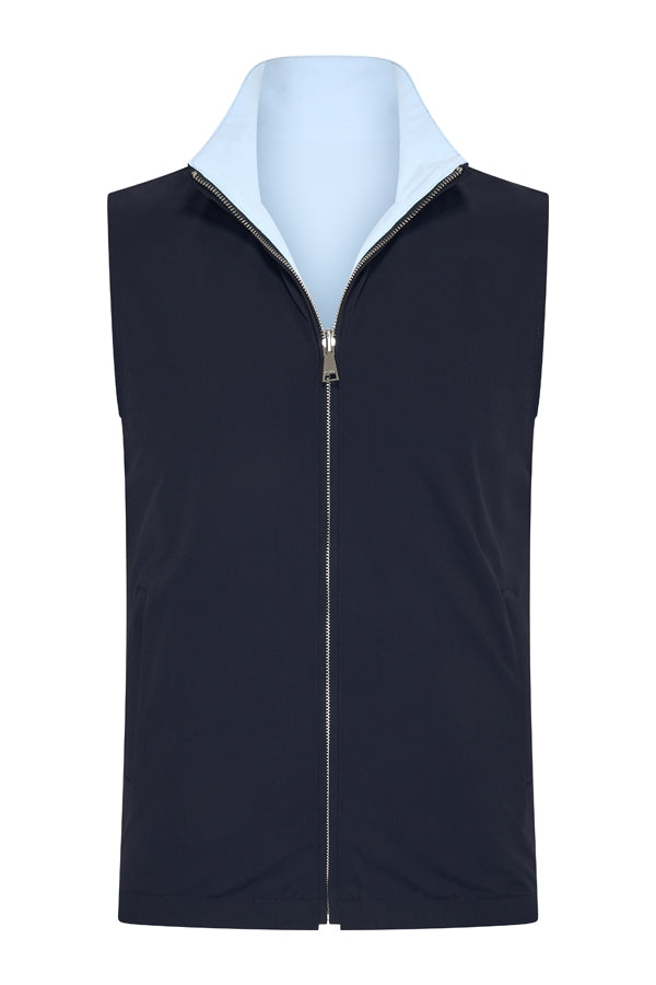 Reversible Dark Blue/Light Blue Gilet